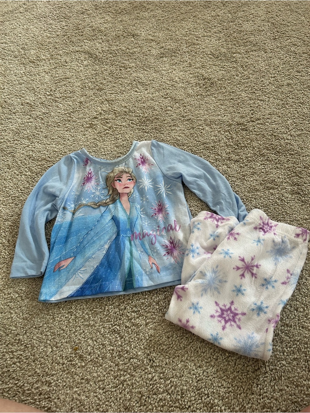 Disney 2T Frozen Elsa Pajama Set